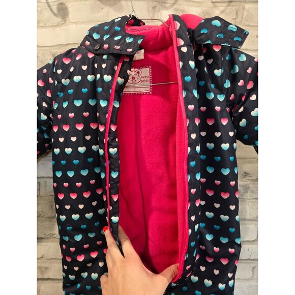 Topo Mini Girls One Piece Snow Suit Fleece Lined SIze 18-24 Months Crisp Clean - Picture 8 of 8
